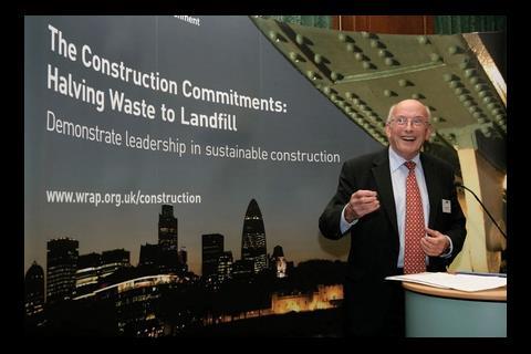 October’s launch of Halving Waste to Landfill: Strategic Forum chair Nick Raynsford